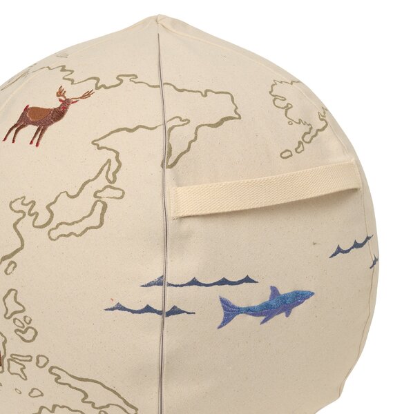 FERM LIVING Pouf s mapou světa The World