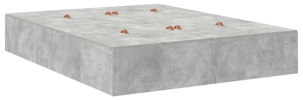 Rám postele s úložným prostorem se dveřmi Betonově šedá 150 cm 3335648