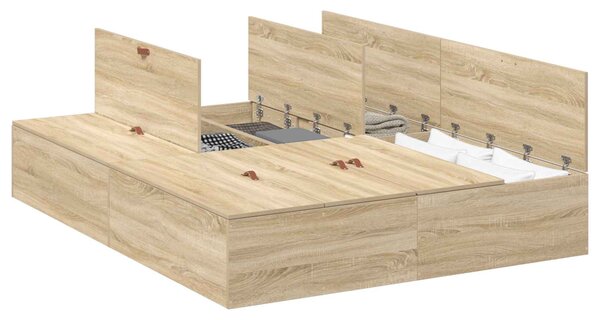 Rám postele s úložným prostorem Sonoma dub 140 x 190 cm 3335431
