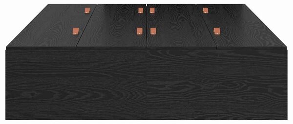 Rám postele s úložným prostorem Černý dub 120 x 200 cm 3335366