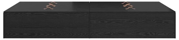 Rám postele s úložným prostorem Černý dub 120 x 200 cm 3335366