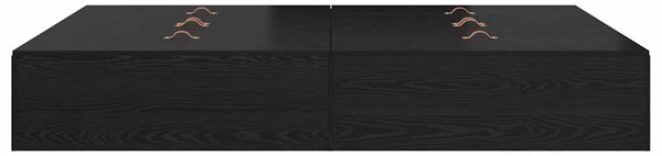 Rám postele s úložným prostorem Černý dub 140 x 200 cm 3335374
