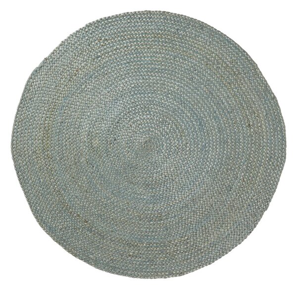 Modrý jutový koberec Kave Home Dip, Ø 100 cm
