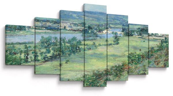 Obraz - Theodore Robinson, The Valley of the Seine, From the Hills of Giverny, reprodukce (210x100 cm)