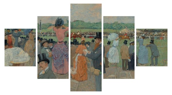 Obraz - Jean-Louis Forain, The Races at Longchamp, reprodukce (125x70 cm)