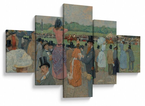 Obraz - Jean-Louis Forain, The Races at Longchamp, reprodukce (125x70 cm)