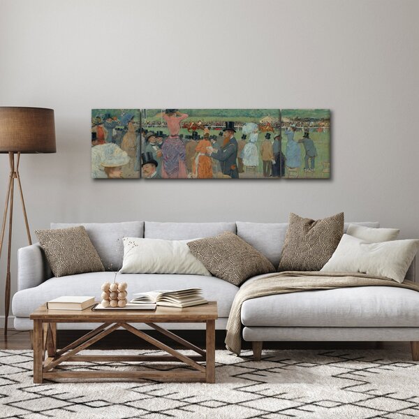 Obraz - Jean-Louis Forain, The Races at Longchamp, reprodukce (170x50 cm)