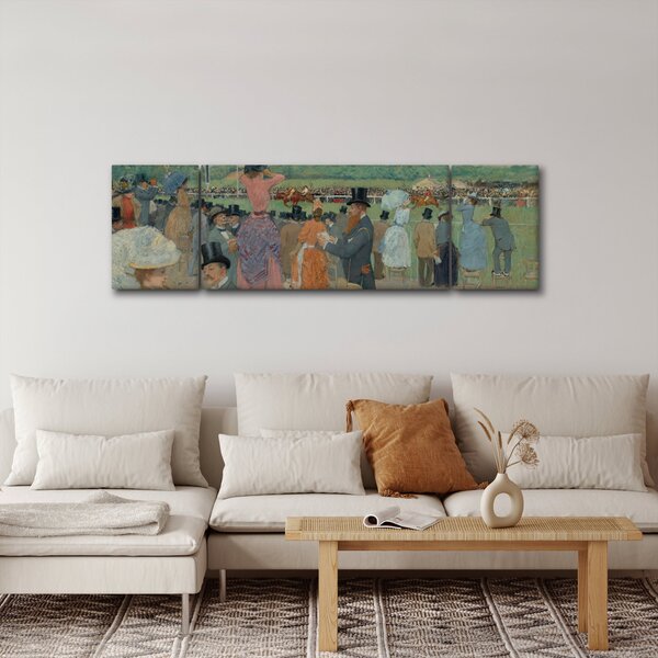 Obraz - Jean-Louis Forain, The Races at Longchamp, reprodukce (170x50 cm)