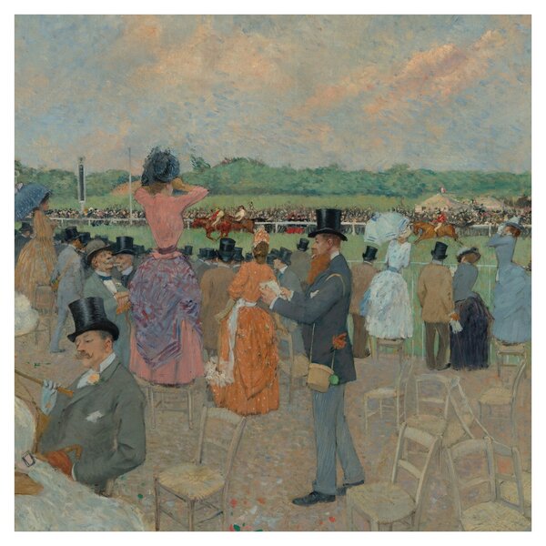 Obraz - Jean-Louis Forain, The Races at Longchamp, reprodukce (30x30 cm)