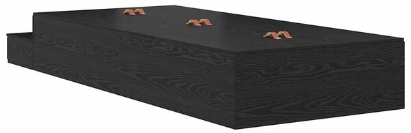 Rám postele s úložným prostorem se zásuvkou Černý dub 80 cm 3335598