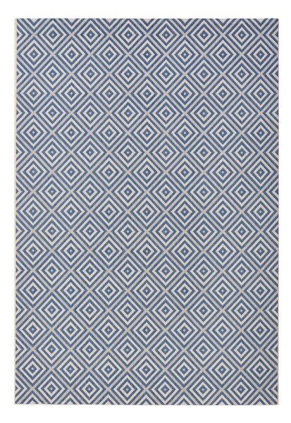Modrý venkovní koberec NORTHRUGS Karo, 140 x 200 cm