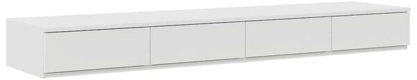 Rám postele s úložným prostorem Bílá 140 cm Kompozitní dřevo 3335693