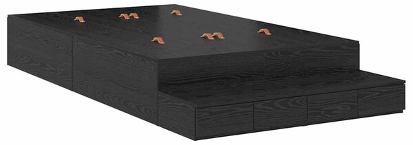 Rám postele s úložným prostorem se zásuvkou Černý dub 120 cm 3335630