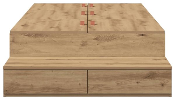 Rám postele s úložným prostorem se dveřmi Artisanový dub 100 cm 3335620