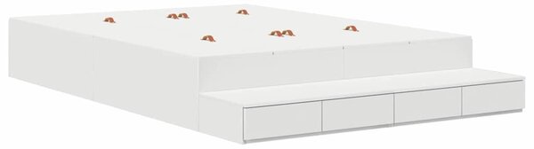 Rám postele s úložným prostorem Bílá 140 cm Kompozitní dřevo 3335693