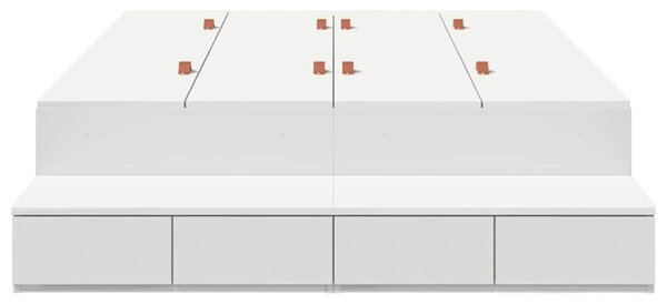 Rám postele s úložným prostorem Bílá 120 cm Kompozitní dřevo 3335629