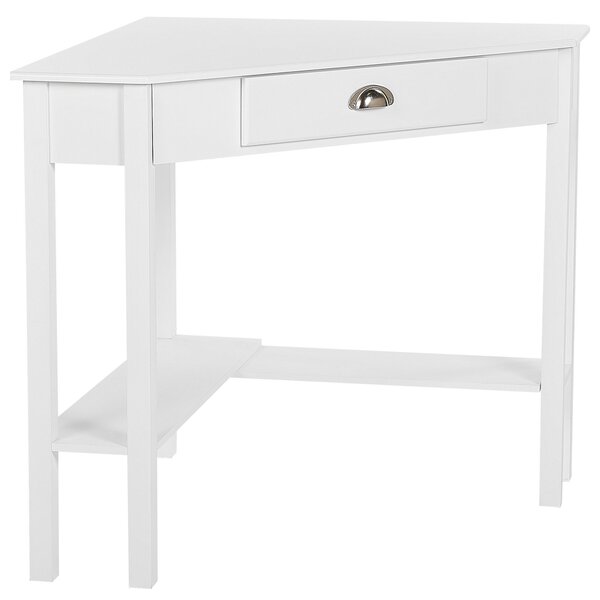 Rohový stůl 80 x 70 cm bílý LACEY