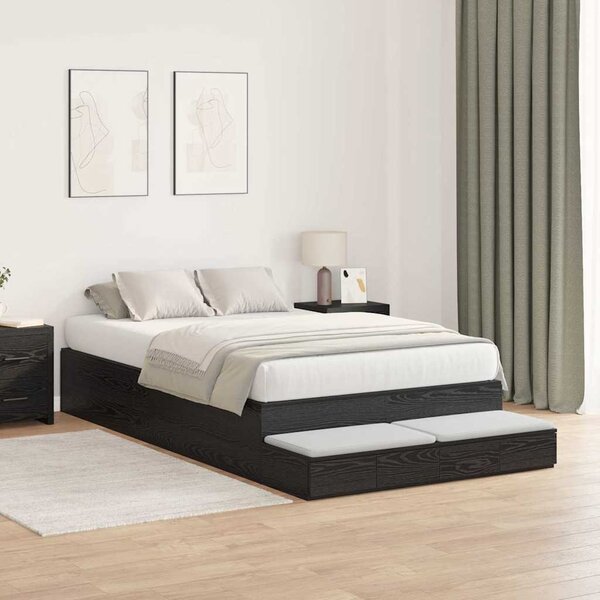 Rám postele s úložným prostorem se zásuvkou Černý dub 120 cm 3335630