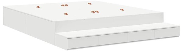 Rám postele s úložným prostorem Bílá 200 cm Kompozitní dřevo 3335621