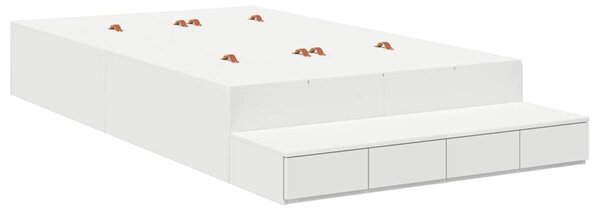 Rám postele s úložným prostorem Bílá 120 cm Kompozitní dřevo 3335629