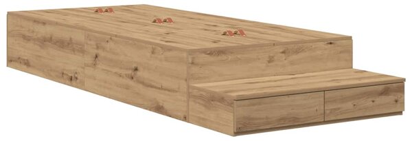 Rám postele s úložným prostorem se dveřmi Artisanový dub 100 cm 3335620