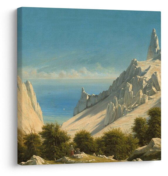 Obraz - Georg Emil Libert, View of Sommerspiret, the Cliffs of Møn, reprodukce (30x30 cm)