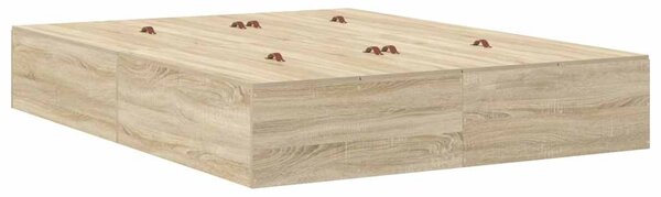 Rám postele s úložným prostorem se zásuvkou Sonoma dub 150 cm 3335647