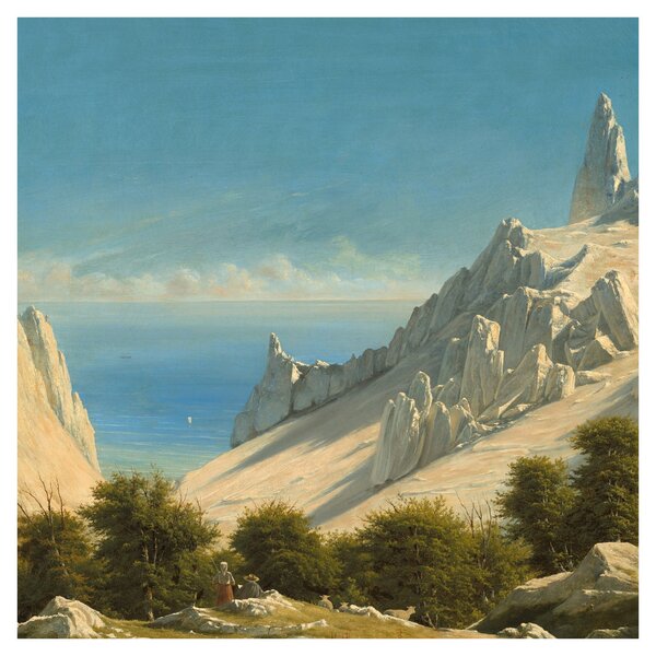 Obraz - Georg Emil Libert, View of Sommerspiret, the Cliffs of Møn, reprodukce (30x30 cm)