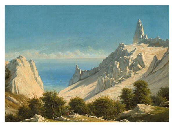 Obraz - Georg Emil Libert, View of Sommerspiret, the Cliffs of Møn, reprodukce (70x50 cm)