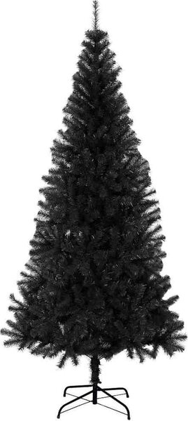 VidaXL Vánoční stromeček PVC, s 300 LED diodami a stříbrnými koulemi [3396492] Barva: Stříbrná, Velikost: 180 cm