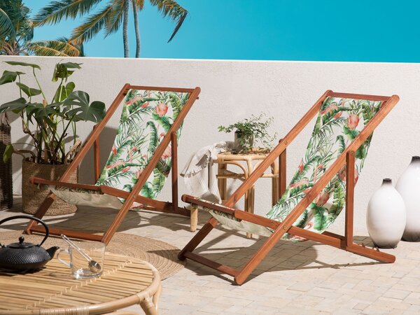 Sada 2 náhradních potahů na lehátko ANZIO/AVELLINO 113 x 44 cm Pestrá