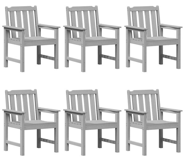 Zahradní křeslo 6 ks Světle šedá Polyethylen 3335800