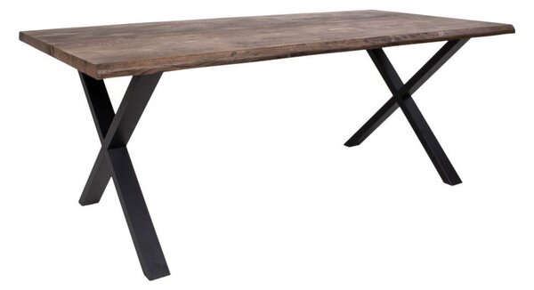 Jídelní stůl Toulon, dub smoked oil, vlnitá hrana, 200×95×76 cm – House Nordic