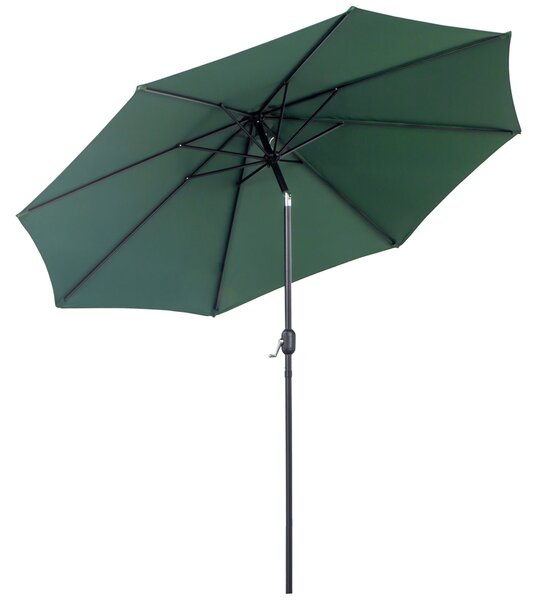 Zahradní slunečník Outsunny Ø295x250 cm s klikou – venkovní sluneční stín s naklápěcím mechanismem a odnímatelným kovovým stožárem pro terasu, bazén a