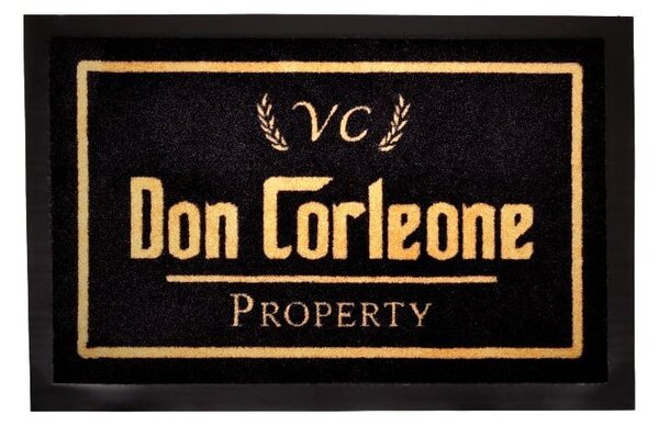 Černá rohožka Hanse Home Don Corleone, 40 x 60 cm