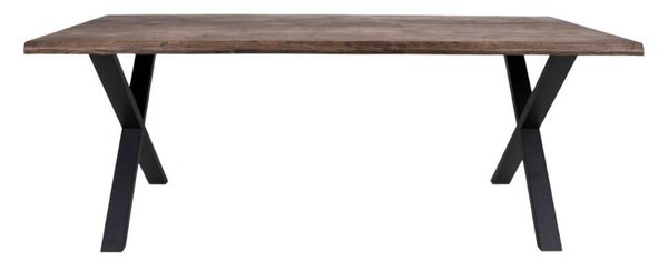 Jídelní stůl Toulon, dub smoked oil, vlnitá hrana, 200×95×76 cm – House Nordic