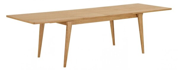 Jídelní stůl Darwin, rozkládací, dubová dýha, přírodní, 240–340×100×75 cm – House Nordic