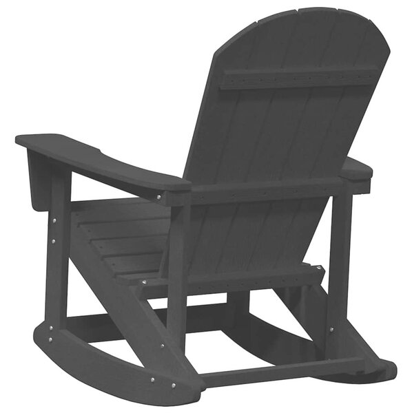 Adirondack Houpací Křesla 2 ks 2místné Černá HDPE 3335836