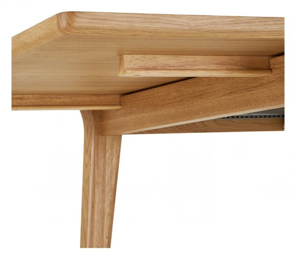 Jídelní stůl Darwin, rozkládací, dubová dýha, přírodní, 240–340×100×75 cm – House Nordic
