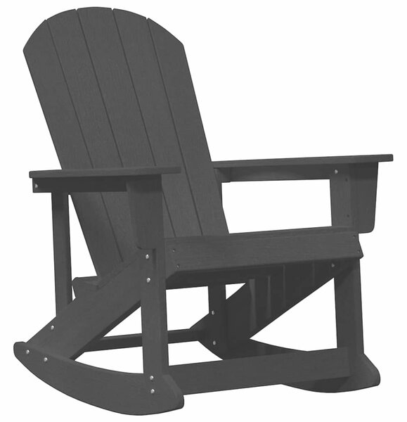 Adirondack Houpací Křesla 2 ks 2místné Černá HDPE 3335836