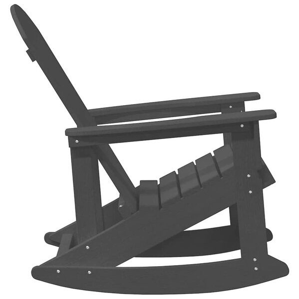 Adirondack Houpací Křesla 2 ks 2místné Černá HDPE 3335836