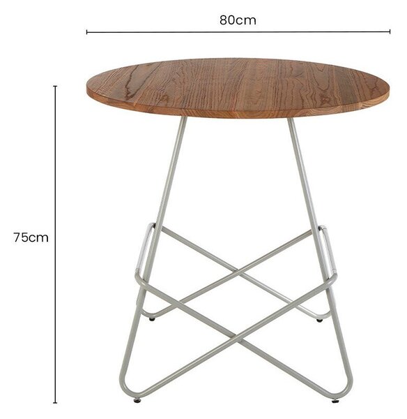 Kulatý jídelní stůl z jilmového dřeva ø 80 cm District – Premier Housewares