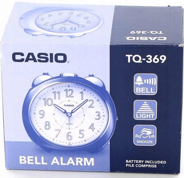 PŘEHLEDNÝ BUDÍK CASIO TQ-369-7EF ALARM NEOBRIDE