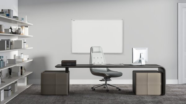 ALLboards Magnetická tabule stíratelná za sucha bílá (hliníkový rám) 120x80 cm TSC7128