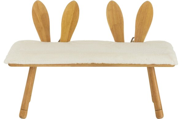 Dřevěná dětská lavice J-line Bunny 90 cm