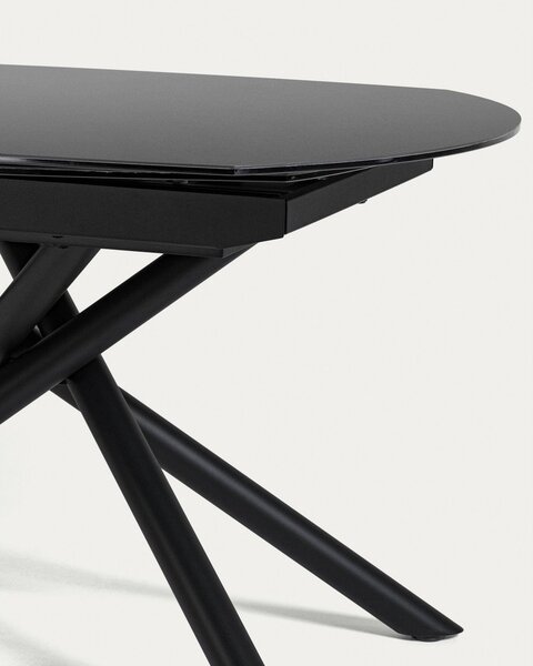 Rozkládací jídelní stůl s přídavnou deskou s keramickou deskou 100x130 cm Yodalia – Kave Home