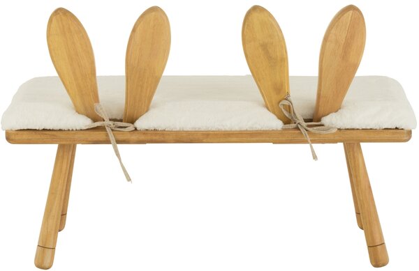 Dřevěná dětská lavice J-line Bunny 90 cm