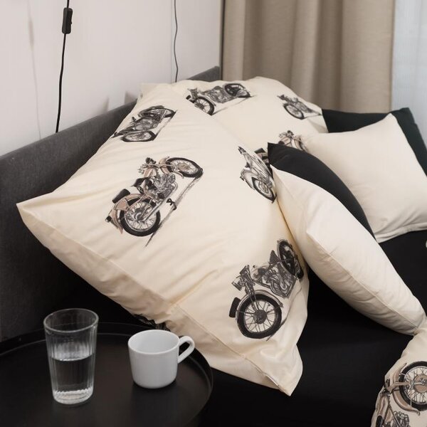 Povlečení FINO DESIGN harley smetanovočerná 140 x 200/70 x 90 cm