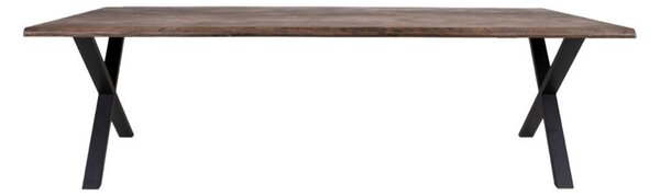 Jídelní stůl Toulon, dub smoked oil, vlnitá hrana, 100×300×75 cm – House Nordic