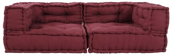2místná modulární pohovka Maroon 140x70x36 Látka